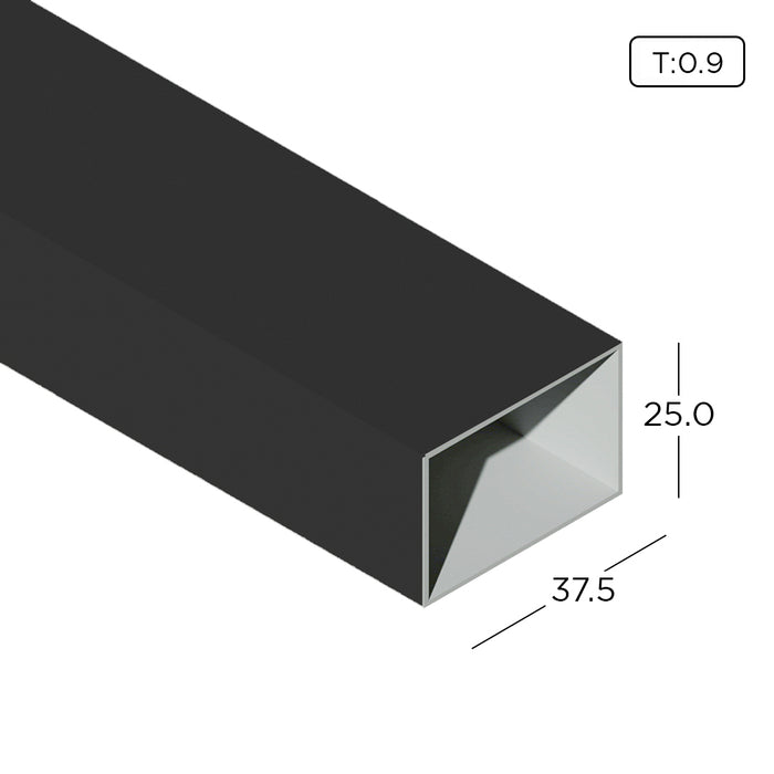 25mm x 37.5mm Aluminium Extrusion Rectangle Hollow Profile Thickness 0.90mm HB0812-1 ALUCLASS - ALUCLASS MY