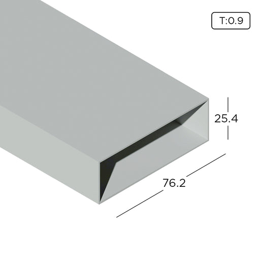 1" x 3" Aluminium Extrusion Rectangular Hollow Profile Thickness 0.95mm HB0824-2 ALUCLASS - ALUCLASS MY