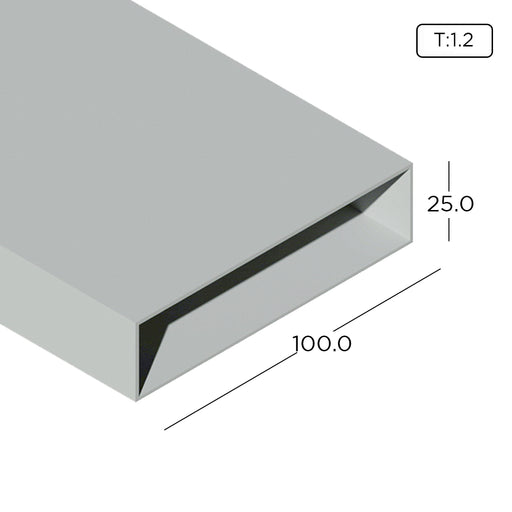 Aluminium Extrusion Rectangle Hollow Profile Thickness 1.20mm HB0832 ALUCLASS - ALUCLASS MY
