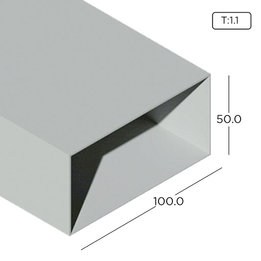 2" x 4" Aluminium Rectangular Hollow Section HB1632-1 Aluminium Extrusion Profiles ALUCLASS - ALUCLASS MY