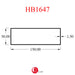 2" x 6" Aluminium Extrusion Rectangular Hollow Profile Thickness 1.50mm HB1647 ALUCLASS - ALUCLASS MY