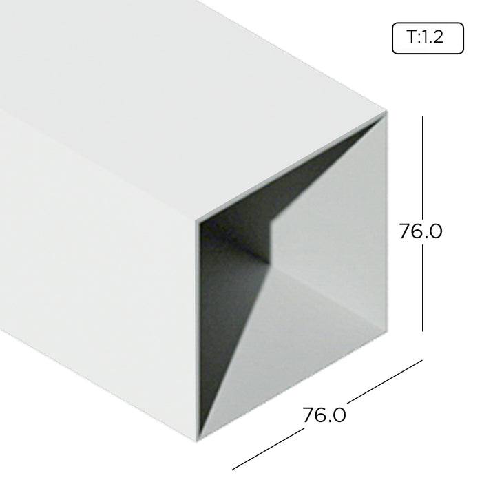 3" x 3" Aluminium Extrusion Square Hollow Profile Thickness 1.20mm HB2424 ALUCLASS - ALUCLASS MY