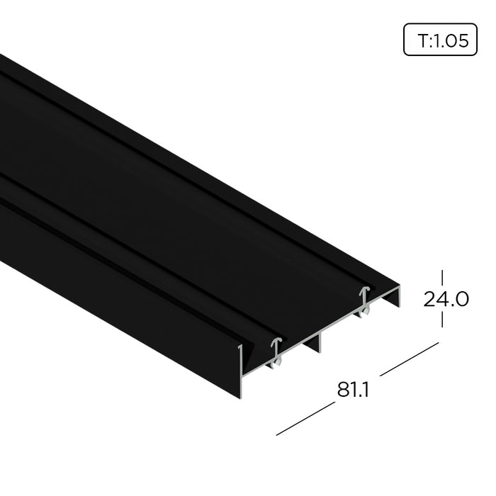 Aluminum Extrusion Standard Sliding Door Profile Thickness 1.05mm KD1132 ALUCLASS - ALUCLASS MY