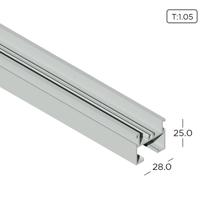 Aluminum Extrusion Standard Sliding Door Profile Thickness 1.05mm KD1134 ALUCLASS - ALUCLASS MY