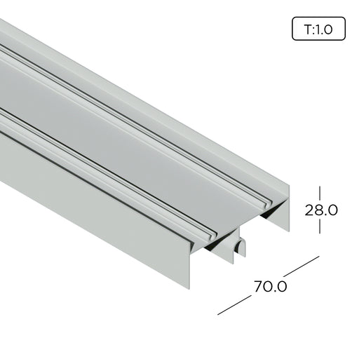 Aluminum Extrusion Economy Sliding Door Profile Thickness 1.00mm KD3131 ALUCLASS - ALUCLASS MY