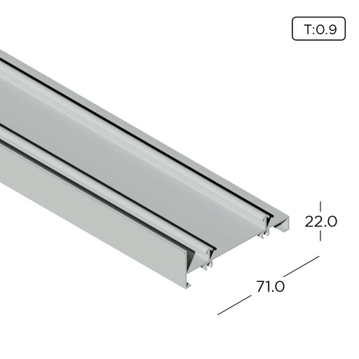 Aluminum Extrusion Economy Sliding Door Profile Thickness 1.00mm KD3132 ALUCLASS - ALUCLASS MY