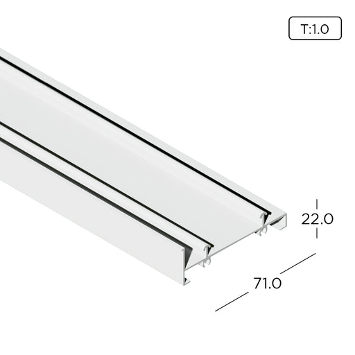 Aluminum Extrusion Economy Sliding Door Profile Thickness 1.00mm KD3132 ALUCLASS - ALUCLASS MY