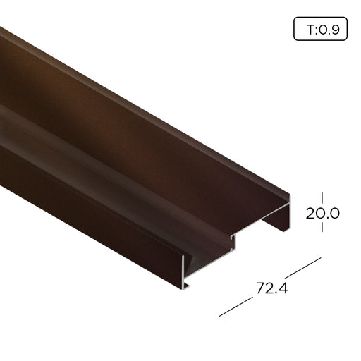 Aluminum Extrusion Economy Sliding Door Profile Thickness 0.90mm KD3133-2 ALUCLASS - ALUCLASS MY