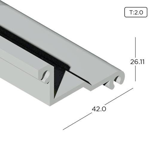 Aluminium Extrusion Shopfront Profile Thickness 2.00mm KS3914 ALUCLASS - ALUCLASS MY