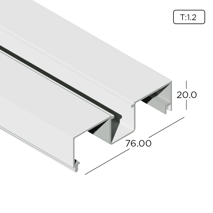Aluminium Extrusion Shopfront Profile Thickness 1.20mm KS5004 ALUCLASS - ALUCLASS MY