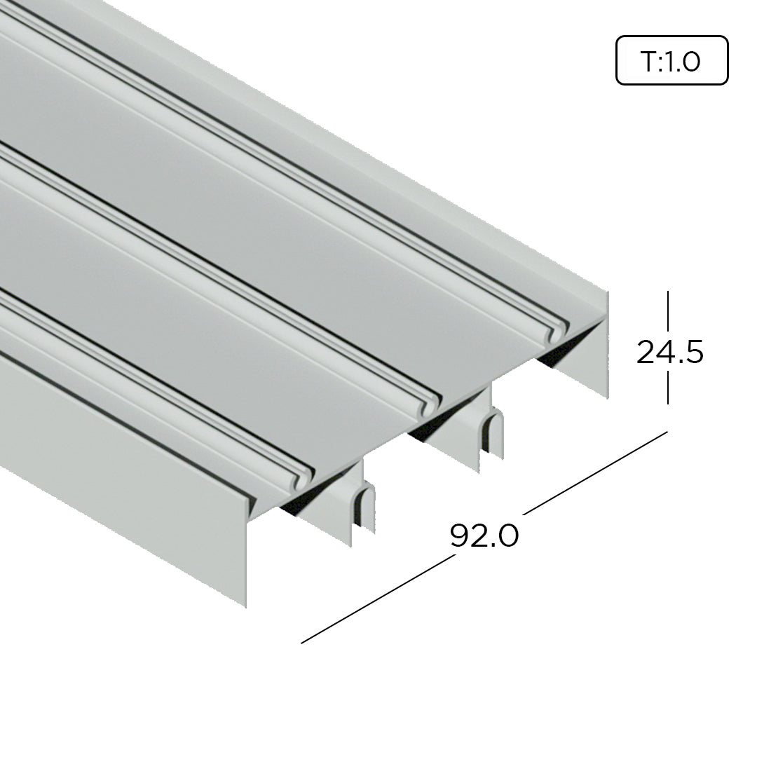 Ed Top Rail Aluminium Extrusion 3T Top Track (Economy Sliding Window) Profile Thic ...