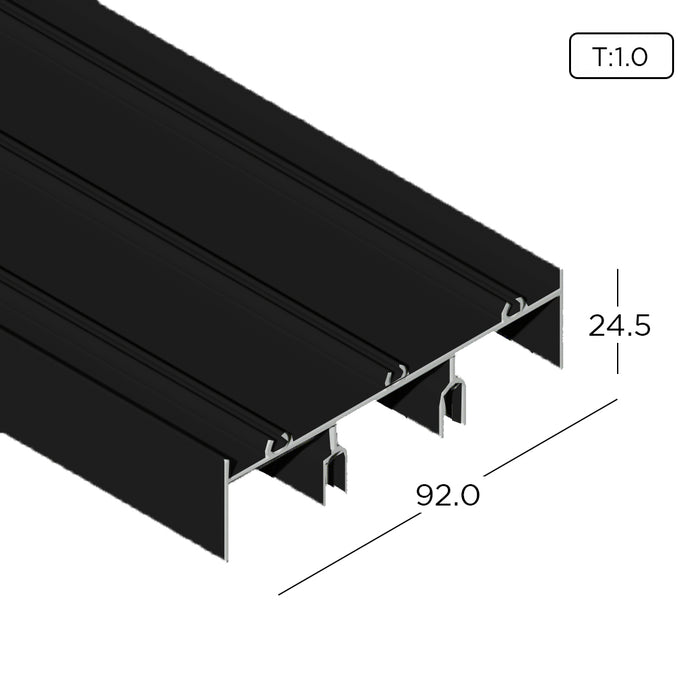 Aluminium Extrusion 3T Top Track (Economy Sliding Window) Profile Thickness 1.00mm KW1501-A ALUCLASS - ALUCLASS MY