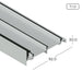 Aluminium Extrusion 3T Bottom Track (Economy Sliding Window) Profile Thickness 1.00mm KW1502-A ALUCLASS - ALUCLASS MY