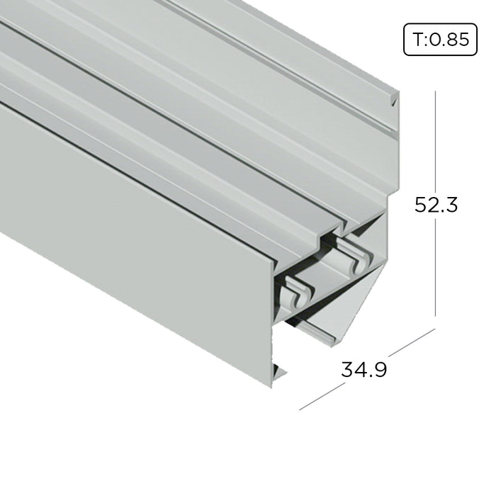 Aluminium Inner Frame Aluminium Extrusion Inner Frame (Economy Casement Window) Profile Thic ...