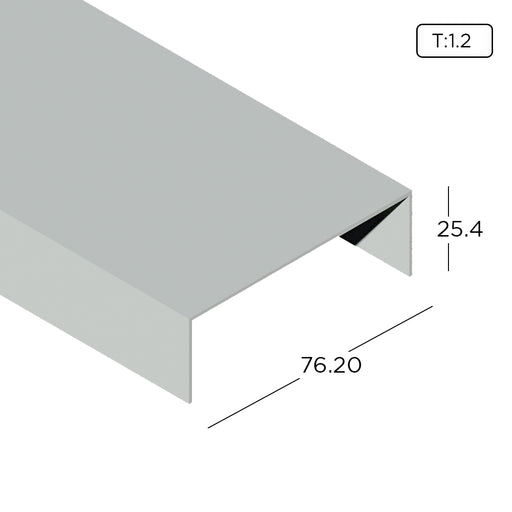 Aluminium Extrusion Z-Blade Louvre Profile (Big) Thickness 1.00mm LV701 ALUCLASS - ALUCLASS MY