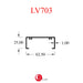 Aluminium Extrusion Louvre Frame Profile (Big) Thickness 1.00mm LV703 ALUCLASS - ALUCLASS MY