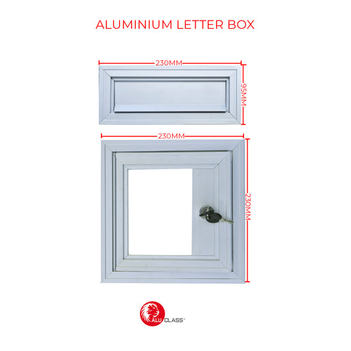 ⚡READY STOCK⚡ Aluminium Letter Box/ Peti Surat Aluminium (Head & Tail Panel Set) ALUCLASS AA-L.BOX(WO LOCK)NA-230X230X95 - ALUCLASS MY