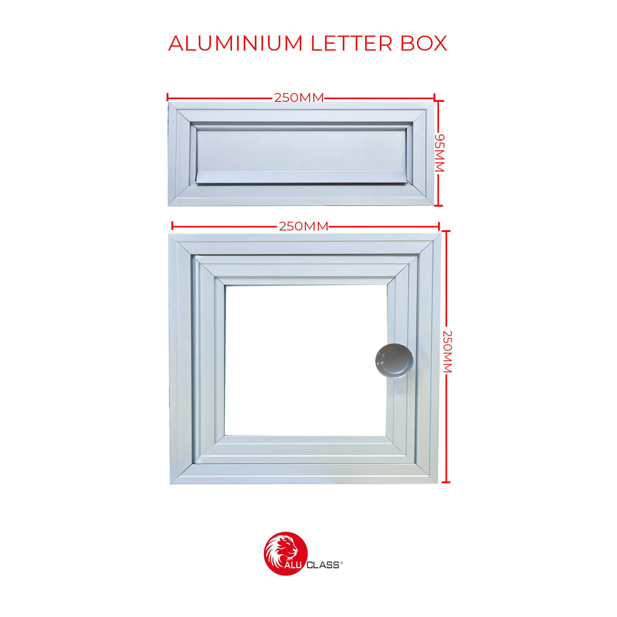 Aluminium 250mm Mail Letter Box/ Peti Surat (Head & Tail Set) AA-L.BOX ...