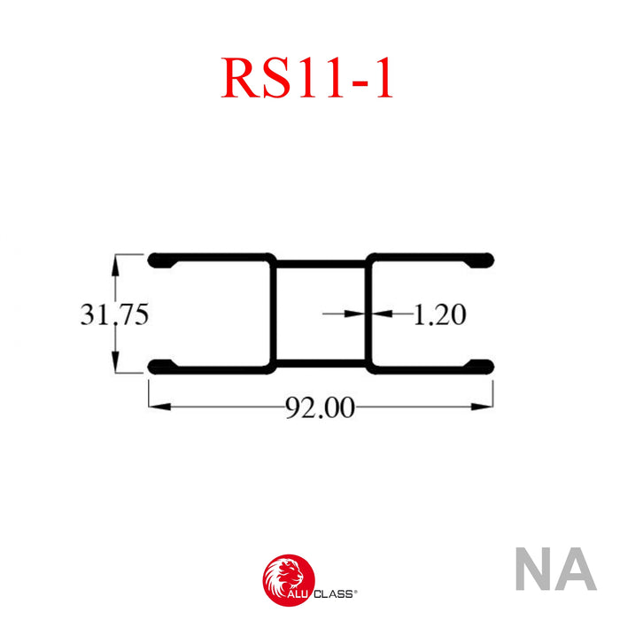 Aluminium Roller Shutter Profile 1.20mm RS11-1 Aluminium Extrusion Profiles ALUCLASS - ALUCLASS MY