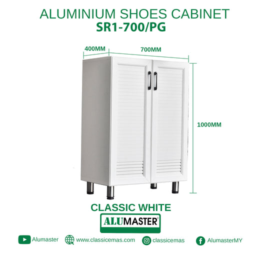 Aluminium Outdoor Shoe Cabinet ALUCLASS AM-SR1-700 (PG/WB/WO) Shoe Rack Large Capacity Multi-layer Shoe Rack Rak Kasut - ALUCLASS MY