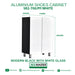 Modern Black With White Glass Aluminium Outdoor Shoe Cabinet ALUCLASS AM-SR2-700/ PF/WHITE - ALUCLASS MY