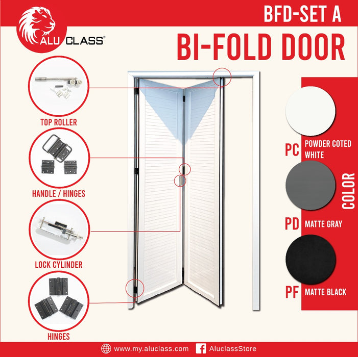Aluminium Extrusion Bi-Fold Door Profile Thickness 1.10mm FD2003 ALUCLASS - ALUCLASS MY