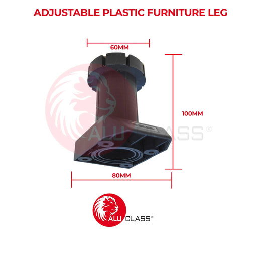 (Bundle of 8) ALUCLASS Adjustable Height Furniture Leg 10cm - ALUCLASS MY