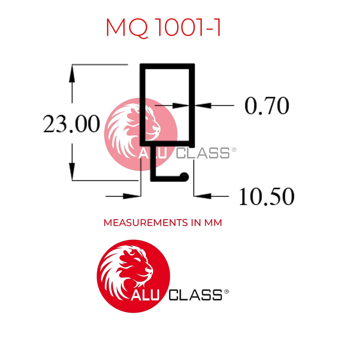Insect Screen Profiles Aluminum Extrusion Insect Screen Frame Profile Thickness 0.70mm MQ1001 ...