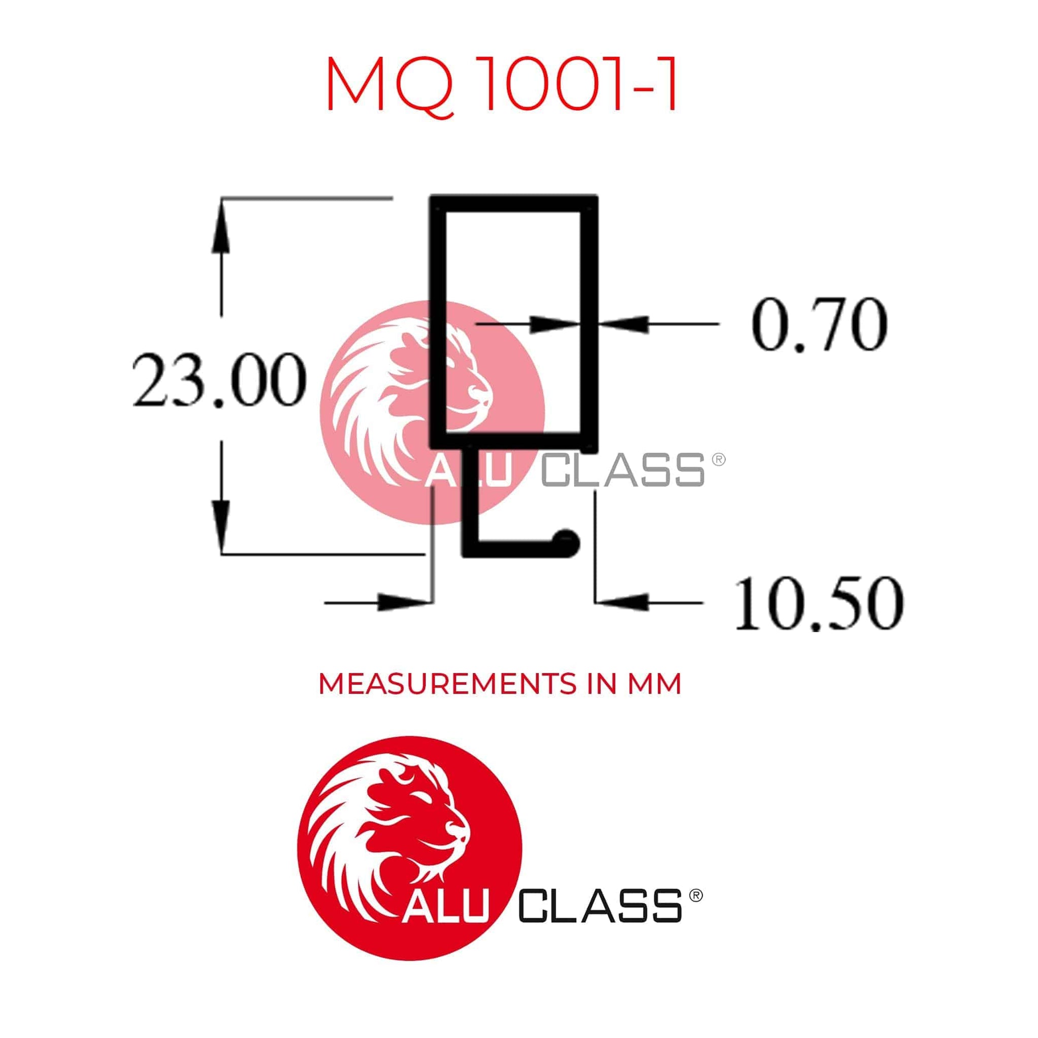 Aluminum Extrusion Insect Screen Frame Profile Thickness 0.70mm MQ1001 ...