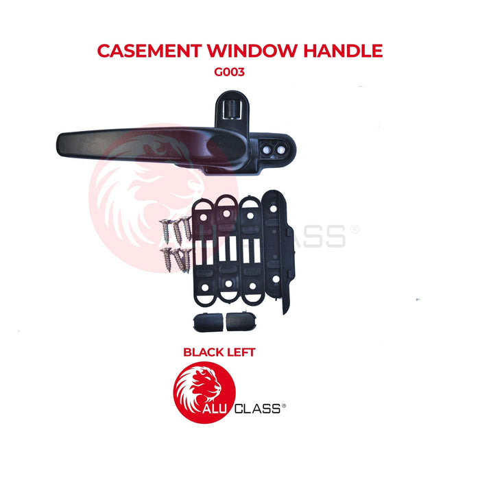 (Bundle of 2) Casement Window Handle ALUCLASS (AA-3H-G003(L/R)/BK: Left/Right) - ALUCLASS MY