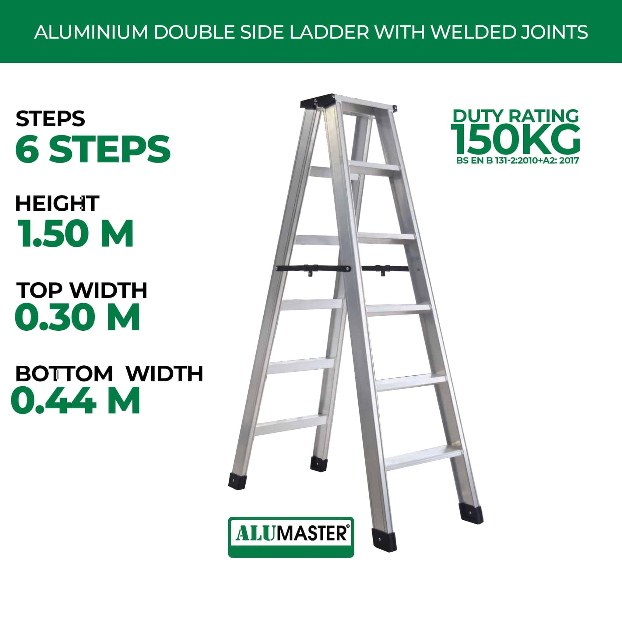 Sided Ladder Alumaster Heavy Duty Double Side Welded Ladder — ALUCLASS MY