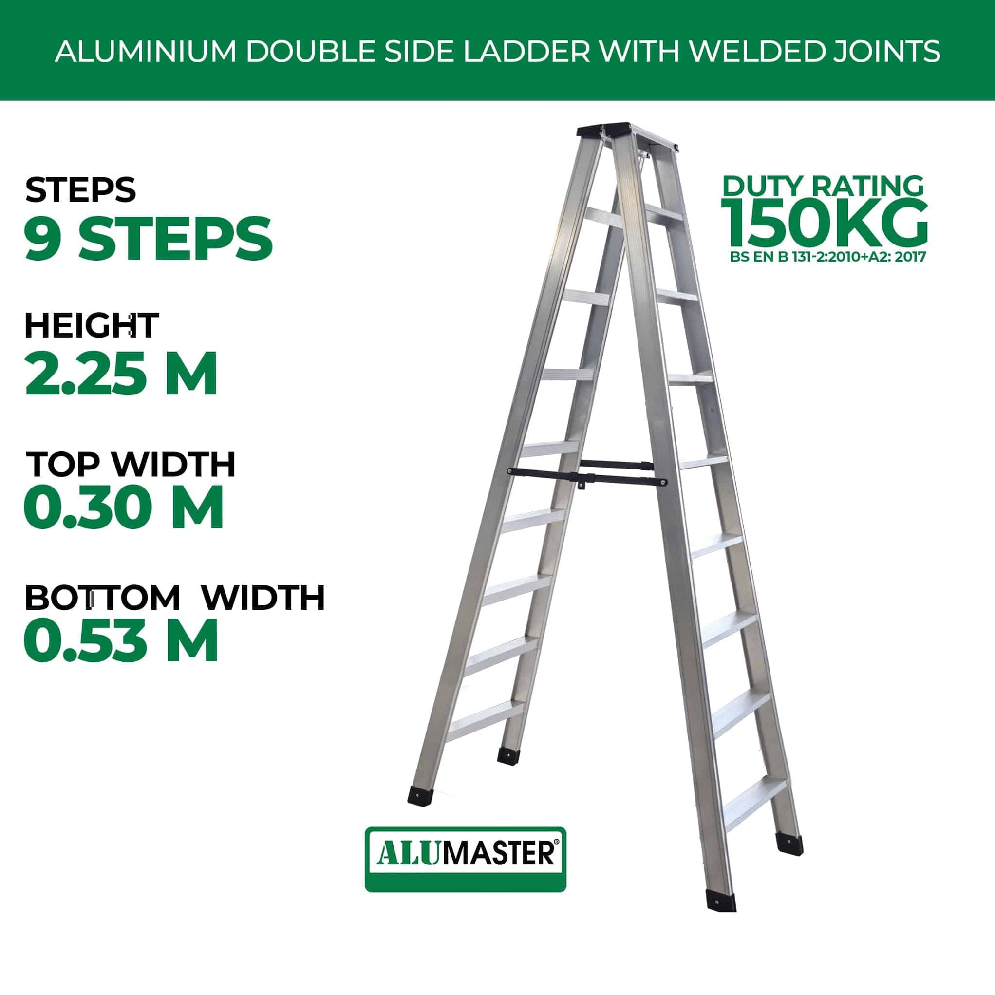 Normal Ladder Alumaster Heavy Duty Double Side Welded Ladder — ALUCLASS MY