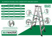 ✨READY STOCK✨ ALUCLASS GENUINE - Heavy Duty Aluminium Welded Ladder (10 Steps Double Sided) AL-10SDWL - ALUCLASS MY