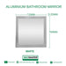 Aluminium Bathroom Mirror ALUCLASS AM-WTB1b - ALUCLASS MY