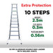Mr Ladder Home Use Aluminium Double Sided Welded Ladder (10 Steps Double Sided) - ALUCLASS MY