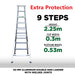 Mr Ladder Home Use Aluminium Double Sided Welded Ladder (9 Steps Double Sided) - ALUCLASS MY